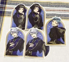 ツイステ　ぺたコレ　ステッカー　アズール　ジェイド　フロイド　式典服