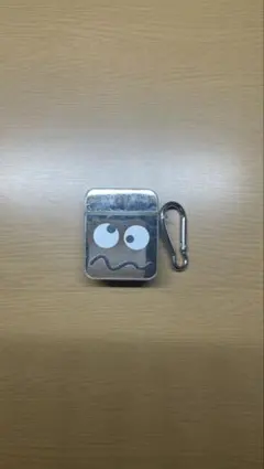 AirPods1/2ケース メタリック キャラクターデザイン カラビナ付き