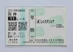 レシステンシア　阪神ジュベナイルF現地的中単勝限定柄馬券のサムネイル