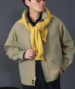 【BEAMS F】コットンポリエステル ギャバジン ハリントンジャケット