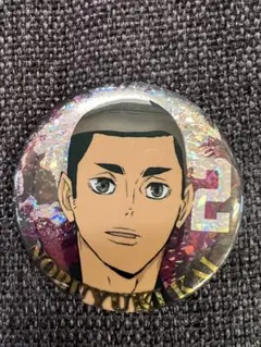 公式　ハイキュー!! 海信行 ホログラム缶バッジ 烏野高校 美品　グッズ