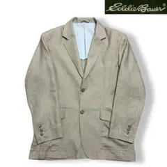 美品 Eddie Bauer リネン100% テーラードジャケット M ベージュ