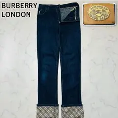 BURBERRY LONDON デニムパンツ ノバチェック ストレート 150