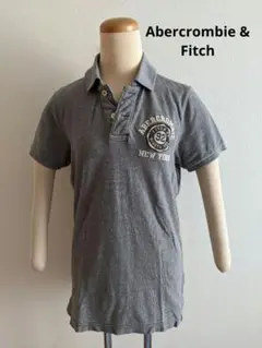 ■Abercrombie & Fitch メンズポロシャツ ダメージ加工 グレー