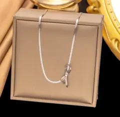 サージカルステンレス スネーク ネックレス 金アレ 激カワ✨リボン