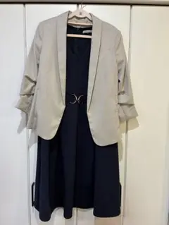 H&M XL セレモニーセットアップ風 ワンピース ジャケット 卒園式 入園式