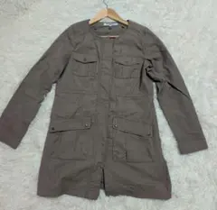 （NATURAL BEAUTY BASIC）長袖ジャンパーブラウン系（S）