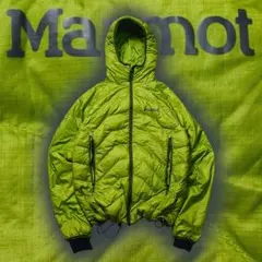 y2k Marmot ダウン パーカー cityboy 短丈 蛍光グリーン