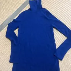UNIQLO 100%ウール 長袖セーター XL 青