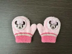 ミニーマウス フリース手袋 ミトン ピンク 幼児用