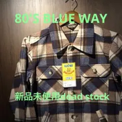 新品未使用80'S BLUE WAY WOOL shirt jacket S