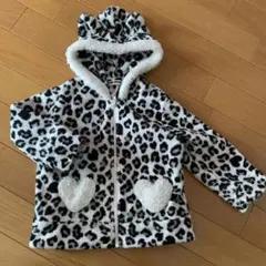 白レオパード柄ボアアウター