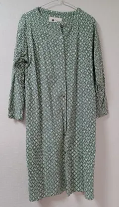 花柄 緑 ロング トップス