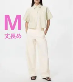 ユニクロ ジャージーバレルレッグパンツ 丈長め
