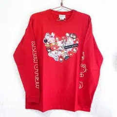 新品HELLO KITTY ハローキティ 50周年記念 ロングTシャツ 赤　M