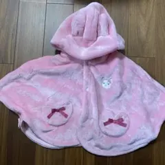 クーラクール ベビーポンチョ アウター 羽織り ピンク リボン ハート【極美品】