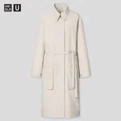 UNIQLO ユニクロユー コットンロングコート M ベージュ 通勤 オフィスのサムネイル