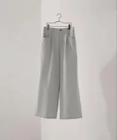 cussil/クシルTRストレッチルーズシルエットハイウエストストレートパンツ