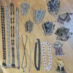 まとめ売り17点ビーズ織りアクセサリービンテージ17点エスニックビンテージ