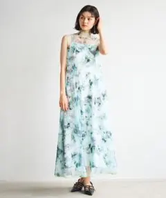 COCODEAL ココディール アートプリントチュールレイヤーワンピース 2