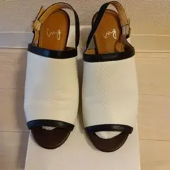 一度着用美品本革パンプス太ヒールサンダル イングing