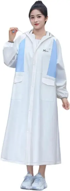 A186　レインコート 自転車 バイク用 レディース 雨具 ロング丈のおしゃれ