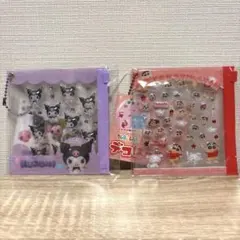2点セット　クレヨンしんちゃん　サンリオ クロミ デコぱーつ　プチパーツ