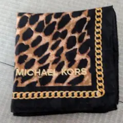 MICHAEL KORS ハンカチ レオパード チェーン柄
