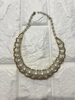 【美品】ビジューネックレス