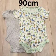 美品 ロンパース2点セット（動物・乗り物柄）のサムネイル