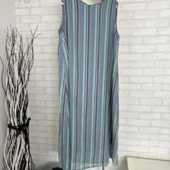 美品✨️ アーモワールカプリス 水彩柄ノースリーブロングワンピース 