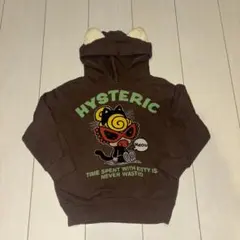 HYSTERIC MINI猫耳パーカー　ブラウン　100