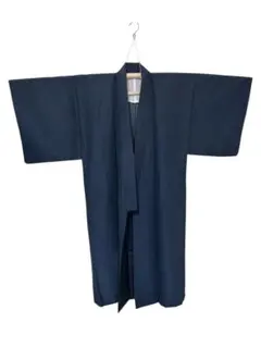 ネイビー 男物 着物 メンズ ビンテージ　古着