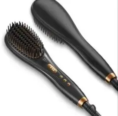 ヘアアイロン ストレートブラシ ヒートブラシ　マイナスイオン　LEDパネル