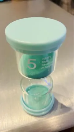 オシャレ砂時計　オシャレ雑貨　水色 5分計 砂時計　キッチン雑貨　リラックス効果