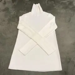 ユニクロ メリノリブタートルネックセーター レディース L オフホワイト