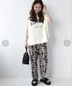 JOURNAL STANDARD relume バイカラーフラワーイージーパンツ