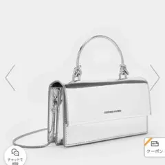 CHARLES & KEITH スカルプチュアハンドル ロングウォレット