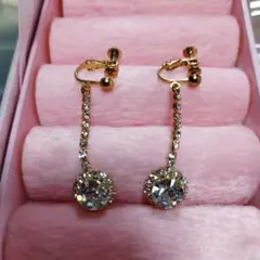 ゴールド クリスタル ドロップイヤリング