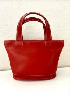 COACH コーチ レザー トートバッグ レッド