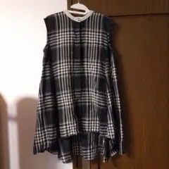 近年【美品✨】ミズイロインド プリント フレア ショートシャツ