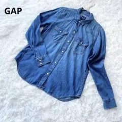 ギャップ GAP デニム長袖シャツ 羽織り カジュアル
