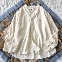 美品✨ダントン バンドカラー コーデュロイシャツ オフホワイト 日本製