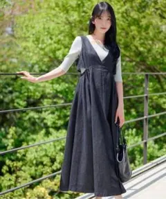 【週末値下げ】mysty woman カットアウトジャンスカ　ブラック