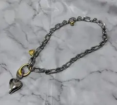 ハート型チャーム ネックレス　ステンレス