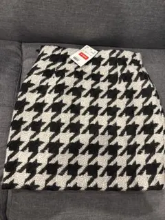 H&M ハウンドトゥース(千鳥柄)柄タイトスカート XS 未着用タグ付き
