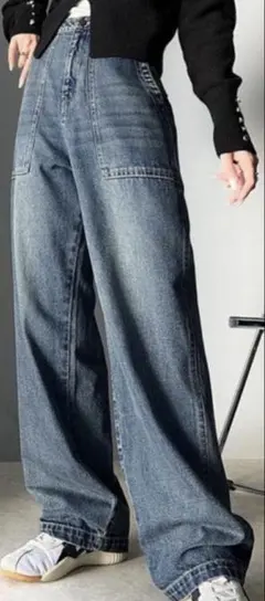Java ヴィンテージ加工ハイウエストベイカ