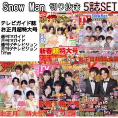 TVガイド ザテレビジョン TVfan Snow Man 切り抜き 5誌①46P