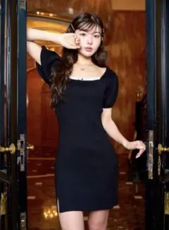 Darich ダーリッチ プチフリルニットミニワンピース