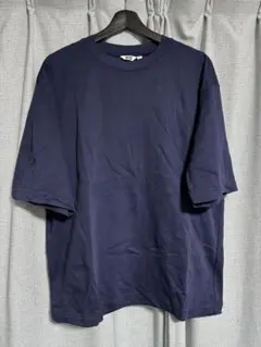 UNIQLO エアリズムコットンオーバーサイズTシャツ ネイビー XL